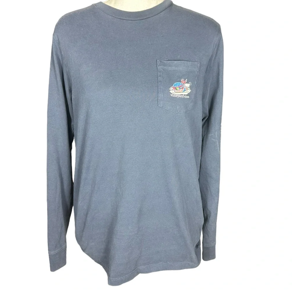 VINEYARD VINES: 1998 Ski Long Sleeve Graphic Tee -Size Large Kids